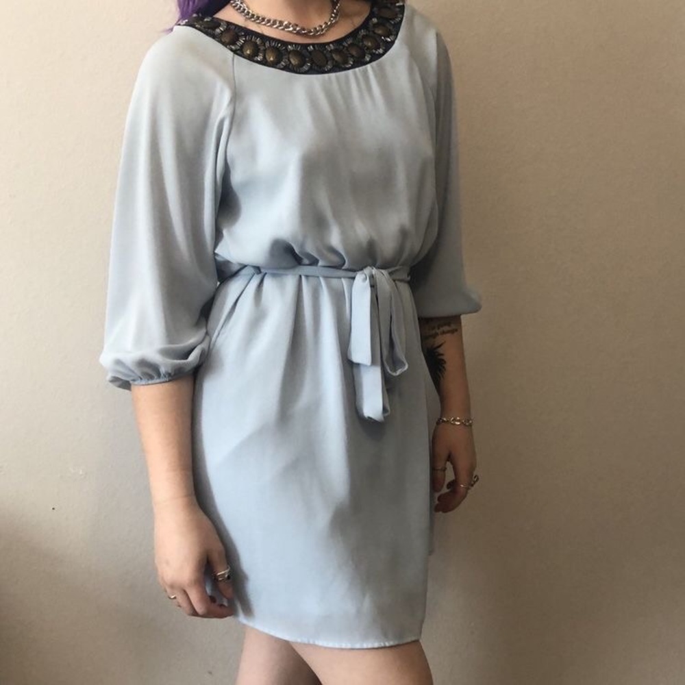 Blue dress with beading